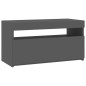 vidaXL TV-Schrank mit LED-Leuchten Grau 75x35x40 cm vidaXL TV-Schrank mit LED-Leuchten Grau 75x35x40 cm