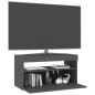 vidaXL TV-Schrank mit LED-Leuchten Grau 75x35x40 cm vidaXL TV-Schrank mit LED-Leuchten Grau 75x35x40 cm