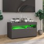 vidaXL TV-Schrank mit LED-Leuchten Grau 75x35x40 cm vidaXL TV-Schrank mit LED-Leuchten Grau 75x35x40 cm