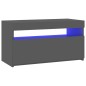 vidaXL TV-Schrank mit LED-Leuchten Grau 75x35x40 cm vidaXL TV-Schrank mit LED-Leuchten Grau 75x35x40 cm