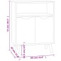 vidaXL Sideboard Grau 60x30x72 cm Holzwerkstoff vidaXL Sideboard Grau 60x30x72 cm Holzwerkstoff