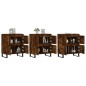 Sideboards 3 Stk. Räuchereiche Holzwerkstoff Sideboards 3 Stk. Räuchereiche Holzwerkstoff
