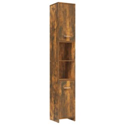 vidaXL Badezimmerschrank Räuchereiche 30x30x183,5 cm Holzwerkstoff