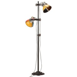 vidaXL Stehlampe mit 2 Lampenschirmen Mehrfarbig E27