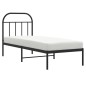 vidaXL Bettgestell mit Kopfteil Metall Schwarz 75x190 cm vidaXL Bettgestell mit Kopfteil Metall Schwarz 75x190 cm