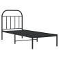 vidaXL Bettgestell mit Kopfteil Metall Schwarz 75x190 cm vidaXL Bettgestell mit Kopfteil Metall Schwarz 75x190 cm