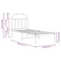 vidaXL Bettgestell mit Kopfteil Metall Schwarz 75x190 cm vidaXL Bettgestell mit Kopfteil Metall Schwarz 75x190 cm