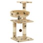 vidaXL Katzen-Kratzbaum mit Sisal-Säulen 65 cm Pfoten-Aufdruck Beige vidaXL Katzen-Kratzbaum mit Sisal-Säulen 65 cm Pfoten-Aufdruck Beige