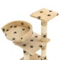 vidaXL Katzen-Kratzbaum mit Sisal-Säulen 65 cm Pfoten-Aufdruck Beige vidaXL Katzen-Kratzbaum mit Sisal-Säulen 65 cm Pfoten-Aufdruck Beige