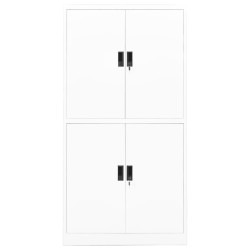 vidaXL Büroschrank Weiß 90x40x180 cm Stahl
