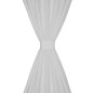 Vorhänge Gardinen aus Satin 2-teilig 140 x 175 cm Weiß Vorhänge Gardinen aus Satin 2-teilig 140 x 175 cm Weiß