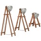 vidaXL Stehlampen 3 Stk. Silbern E27 Mango Massivholz vidaXL Stehlampen 3 Stk. Silbern E27 Mango Massivholz