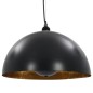 vidaXL Deckenleuchten 2 Stk. Schwarz und Gold Halbkugelförmig 40cm E27 vidaXL Deckenleuchten 2 Stk. Schwarz und Gold Halbkugelförmig 40cm E27