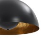 vidaXL Deckenleuchten 2 Stk. Schwarz und Gold Halbkugelförmig 40cm E27 vidaXL Deckenleuchten 2 Stk. Schwarz und Gold Halbkugelförmig 40cm E27