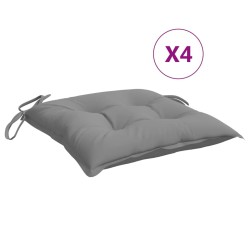 Stuhlkissen 4 Stk. Grau 40x40x7 cm Oxford-Gewebe