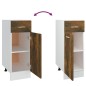 vidaXL Unterschrank mit Schublade Räuchereiche 30x46x81,5 cm vidaXL Unterschrank mit Schublade Räuchereiche 30x46x81,5 cm