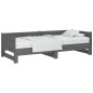 vidaXL Ausziehbares Tagesbett Grau Massivholz Kiefer 2x(90x200) cm vidaXL Ausziehbares Tagesbett Grau Massivholz Kiefer 2x(90x200) cm