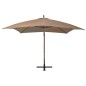 vidaXL Ampelschirm mit Mast Taupe 3x3 m Massivholz Tanne vidaXL Ampelschirm mit Mast Taupe 3x3 m Massivholz Tanne