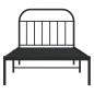 vidaXL Bettgestell mit Kopfteil Metall Schwarz 100x190 cm vidaXL Bettgestell mit Kopfteil Metall Schwarz 100x190 cm