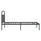 vidaXL Bettgestell mit Kopfteil Metall Schwarz 100x190 cm vidaXL Bettgestell mit Kopfteil Metall Schwarz 100x190 cm