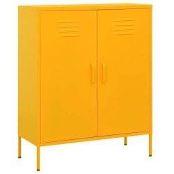vidaXL Lagerschrank Senfgelb 80x35x101,5 cm Stahl    