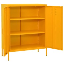 vidaXL Lagerschrank Senfgelb 80x35x101,5 cm Stahl    