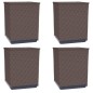 vidaXL Pflanzkübel 4 Stk. Braun 30x30x37 cm Polypropylen vidaXL Pflanzkübel 4 Stk. Braun 30x30x37 cm Polypropylen