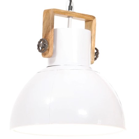 vidaXL Hängelampe Industriestil 25 W Weiß Rund 40 cm E27