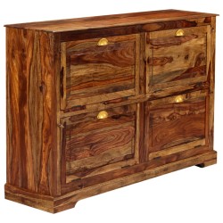 vidaXL Schuhschrank 140 x 35 x 90 cm Massivholz
