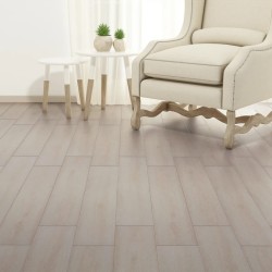vidaXL PVC Laminat Dielen Selbstklebend 5,21m² 2mm Eiche Klassisch Weiß