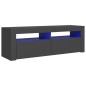 vidaXL TV-Schrank mit LED-Leuchten Grau 120x35x40 cm vidaXL TV-Schrank mit LED-Leuchten Grau 120x35x40 cm