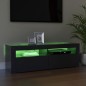 vidaXL TV-Schrank mit LED-Leuchten Grau 120x35x40 cm vidaXL TV-Schrank mit LED-Leuchten Grau 120x35x40 cm