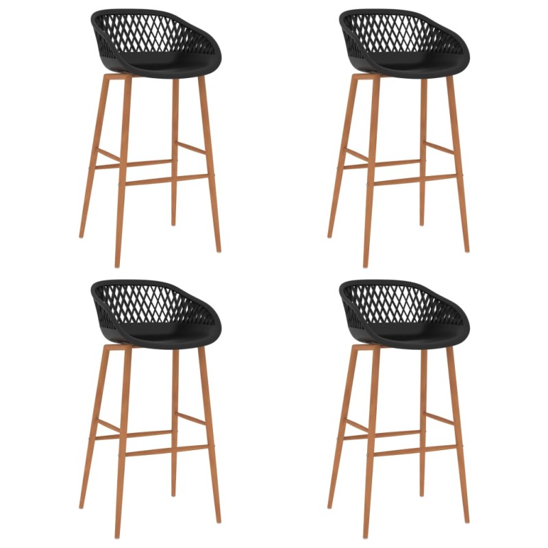 vidaXL Barhocker 4 Stk. Schwarz vidaXL Barhocker 4 Stk. Schwarz