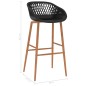 vidaXL Barhocker 4 Stk. Schwarz vidaXL Barhocker 4 Stk. Schwarz