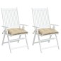 vidaXL Stuhlkissen 2 Stk. Beige 40x40x7 cm Oxford-Gewebe