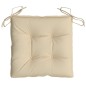vidaXL Stuhlkissen 2 Stk. Beige 40x40x7 cm Oxford-Gewebe