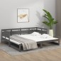 vidaXL Tagesbett Ausziehbar Grau Massivholz Kiefer 2x(90x200) cm vidaXL Tagesbett Ausziehbar Grau Massivholz Kiefer 2x(90x200) cm