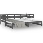 vidaXL Tagesbett Ausziehbar Grau Massivholz Kiefer 2x(90x200) cm vidaXL Tagesbett Ausziehbar Grau Massivholz Kiefer 2x(90x200) cm