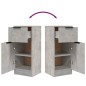 vidaXL Sideboards 2 Stk. Betongrau 30x30x70 cm Holzwerkstoff vidaXL Sideboards 2 Stk. Betongrau 30x30x70 cm Holzwerkstoff