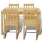 Esstisch Holztisch mit 4 Holzstühlen Esszimmerset Essgruppe Esstisch Holztisch mit 4 Holzstühlen Esszimmerset Essgruppe