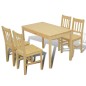 Esstisch Holztisch mit 4 Holzstühlen Esszimmerset Essgruppe Esstisch Holztisch mit 4 Holzstühlen Esszimmerset Essgruppe