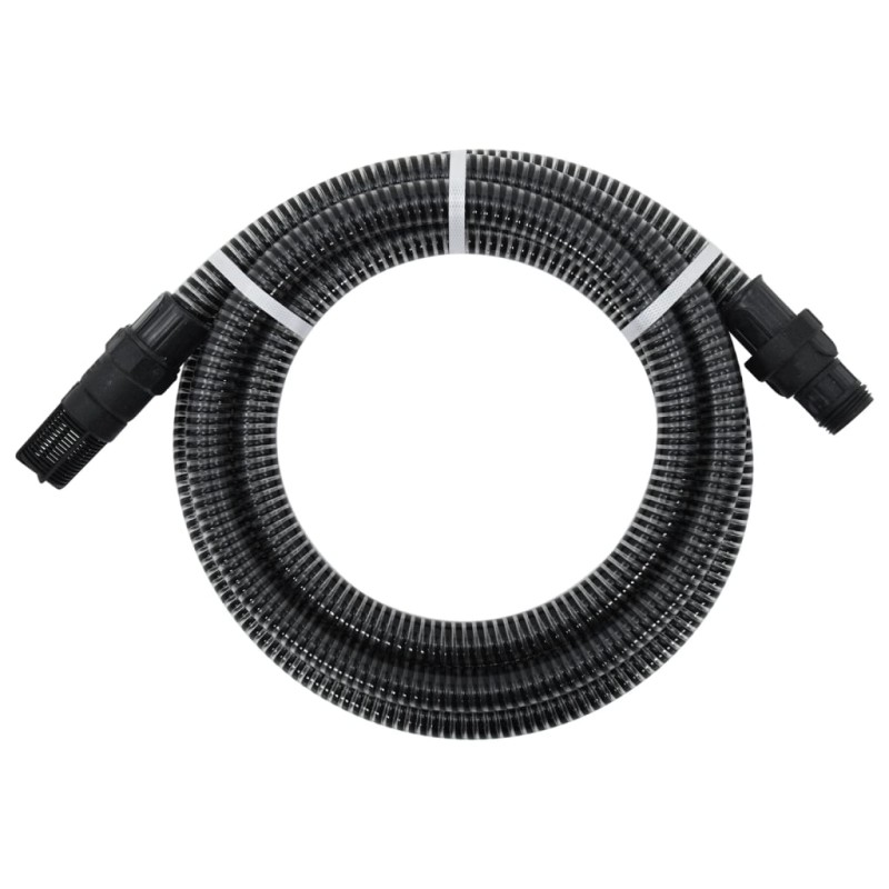 vidaXL Saugschlauch mit PVC-Anschlüssen Schwarz 1" 10 m PVC vidaXL Saugschlauch mit PVC-Anschlüssen Schwarz 1" 10 m PVC