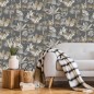 DUTCH WALLCOVERINGS Tapete Leoparden-Motiv Grau und Beige DUTCH WALLCOVERINGS Tapete Leoparden-Motiv Grau und Beige