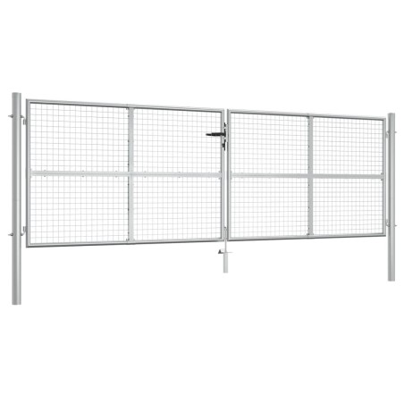 vidaXL Gartentor Verzinkter Stahl 415 x 175 cm Silbern