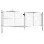 vidaXL Gartentor Verzinkter Stahl 415 x 175 cm Silbern vidaXL Gartentor Verzinkter Stahl 415 x 175 cm Silbern