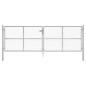 vidaXL Gartentor Verzinkter Stahl 415 x 175 cm Silbern vidaXL Gartentor Verzinkter Stahl 415 x 175 cm Silbern