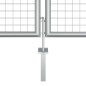 vidaXL Gartentor Verzinkter Stahl 415 x 175 cm Silbern vidaXL Gartentor Verzinkter Stahl 415 x 175 cm Silbern