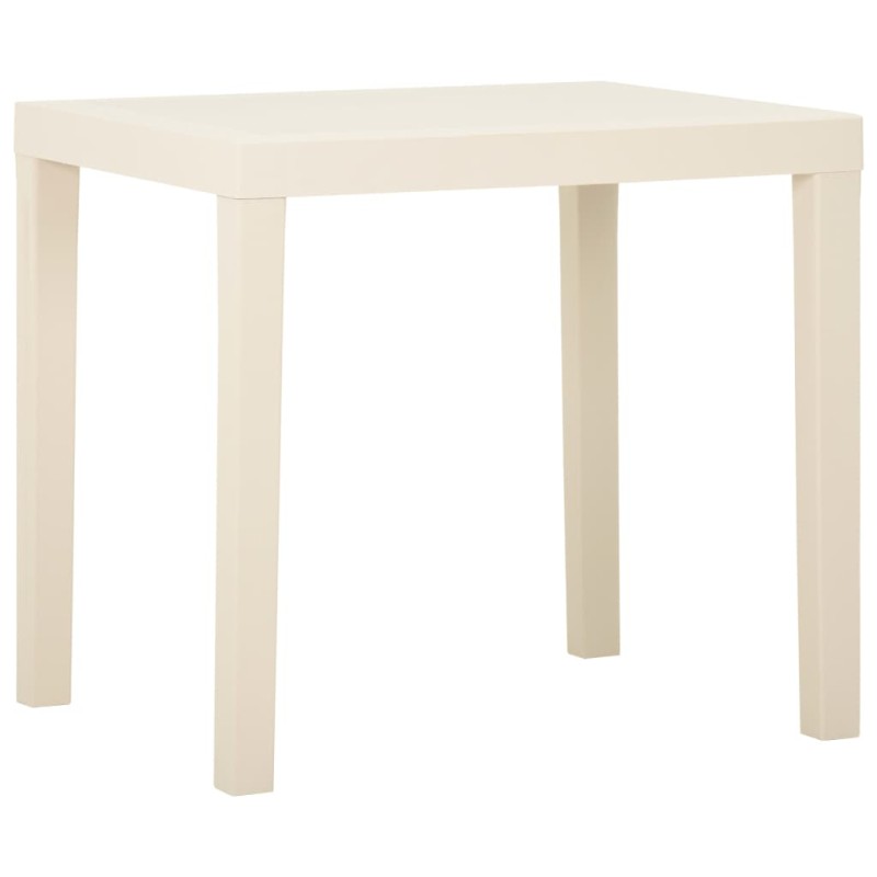 vidaXL Gartentisch Weiß 79x65x72 cm Kunststoff vidaXL Gartentisch Weiß 79x65x72 cm Kunststoff
