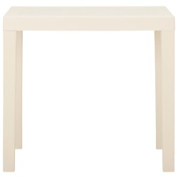 vidaXL Gartentisch Weiß 79x65x72 cm Kunststoff