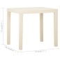 vidaXL Gartentisch Weiß 79x65x72 cm Kunststoff vidaXL Gartentisch Weiß 79x65x72 cm Kunststoff